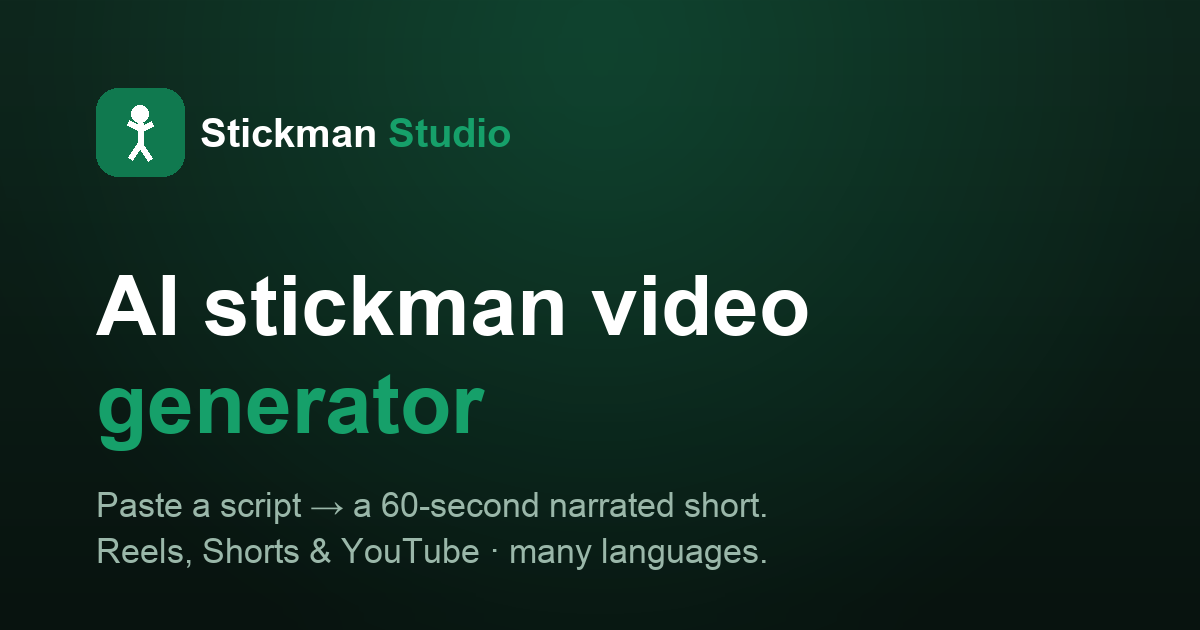Malayalam AI Video Generator | Stickman Studio