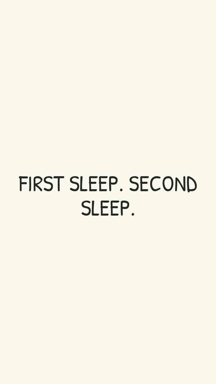 Your ancestors slept twice a night